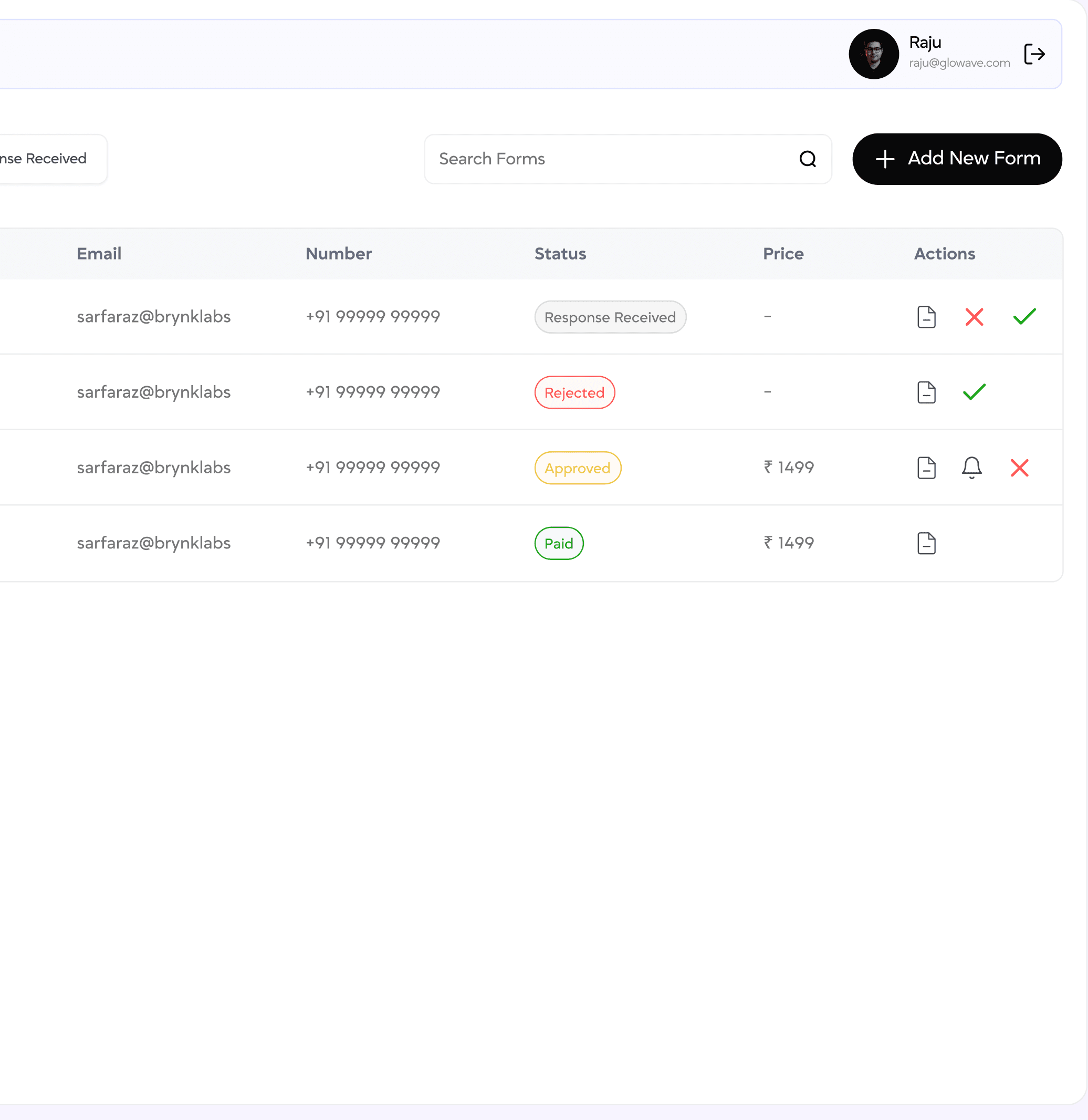 Attendee Tracking UI